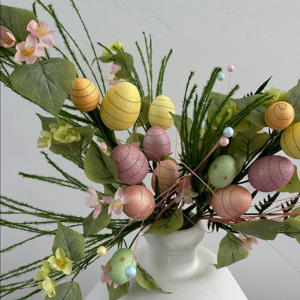 🌸NEW Easter Artificial Floral Arrangement with Yellow and Pink Accents.